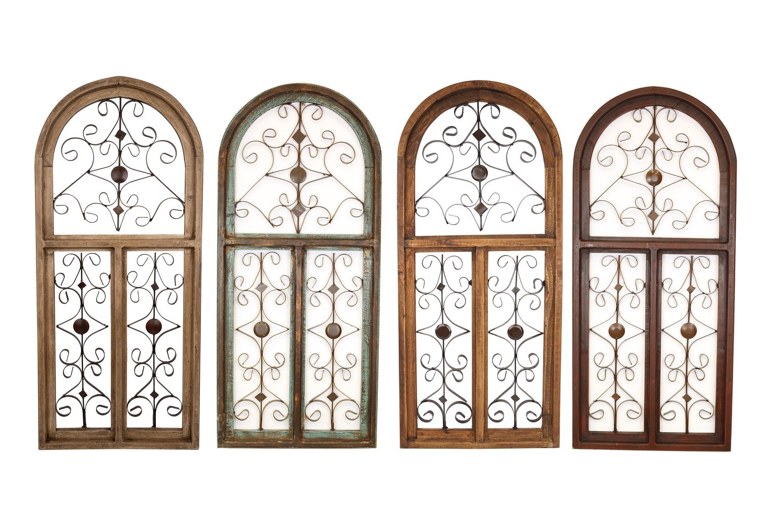 Barcelona Architectural Window-Wall-Primitive-Rustic-Garden-Farmhouse Style-20x44-Farmhouse Wall Decor-Four Colors