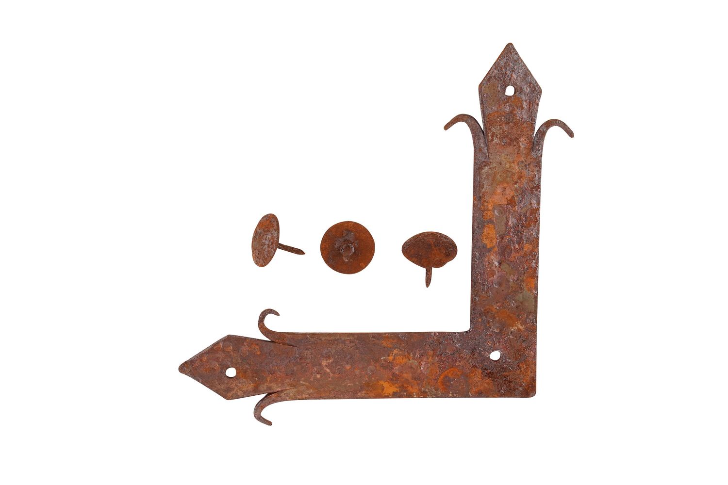 Rustic Door Hardware-Square Large-Mexican-Hand Hammered-Accents-Iron Hardware-Decorative Iron Hardware-Square-Large