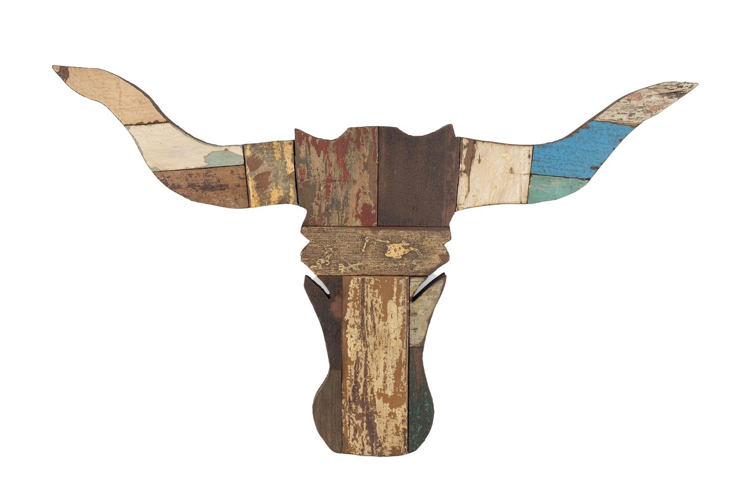 Reclaimed Wood Longhorn-23x16-Wall Decor-Handmade-Longhorn