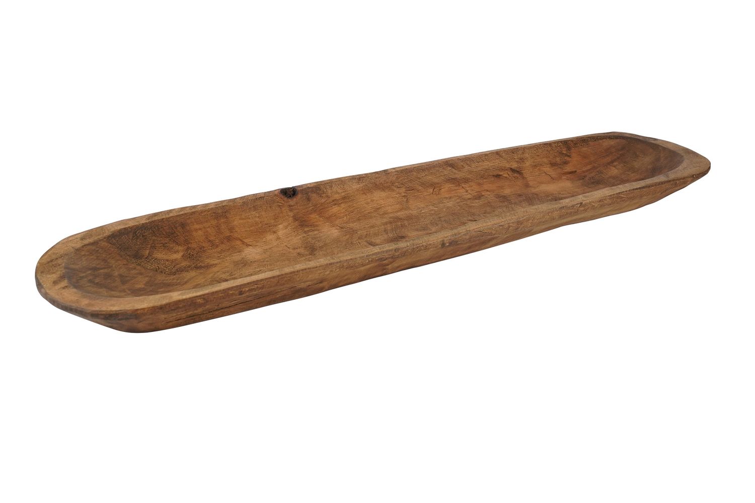 Medium Baguette Dough Bowl-6W x 29-30L x 2-3D inches-Primitive-Farmhouse-Bread Bowl-Serving-Natural Tone-Medium