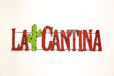 La Cantina Cactus Recycled Metal Sign-43Wx14Hx2D inches-Art-Garden-Metal-Man Cave-Bar-Pool-Outdoor Metal sign-Colorful