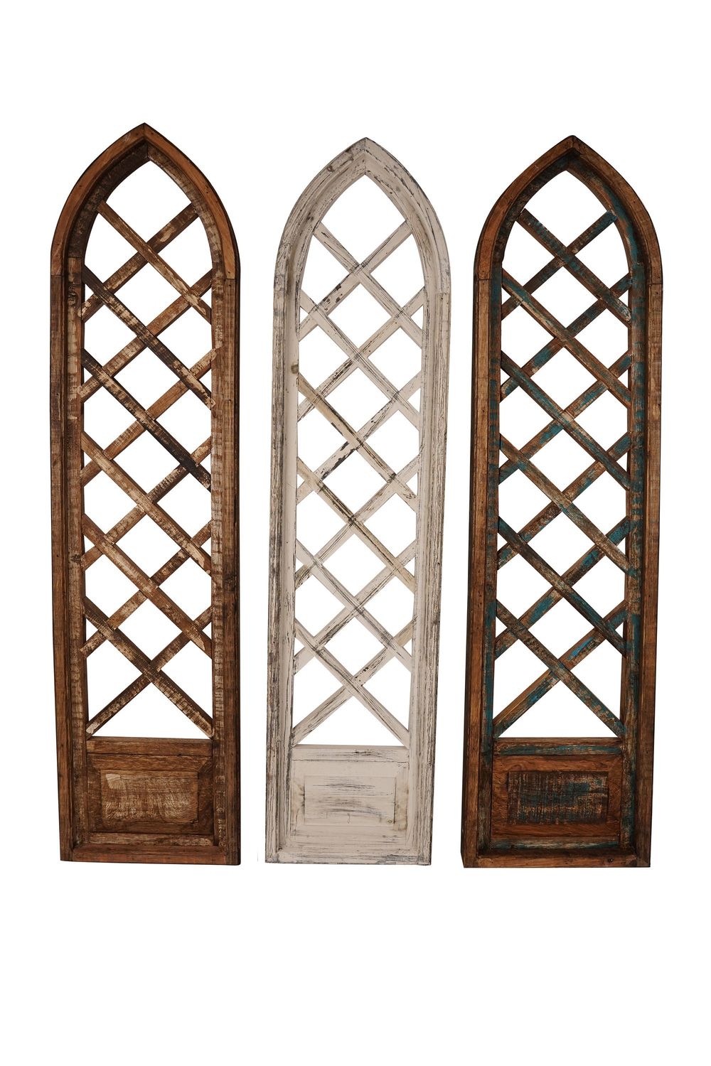 Old Creek Wood Decorative Window-Farmhouse-Wall-Primitive-Garden-Patio-12x48-Distressed-Rustic-Three Colors