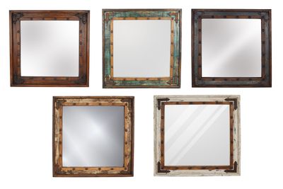 El Paso Rustic Mirror-36x36 inches-Handmade-Wall Mirror-Spanish-Western-Vanity-Accent Mirror-Five Colors-Best Seller