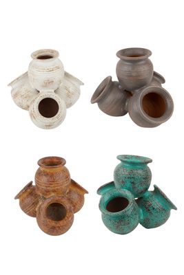 Sticky Pots™-Hand Painted-Garden-Clay-Handmade-9W x 9D x8H-Four Colors-Farmhouse Sticky Pots™-Hand Painted-Garden-Clay-Handmade-9W x 9D x8H-Four Colors-Farmhouse