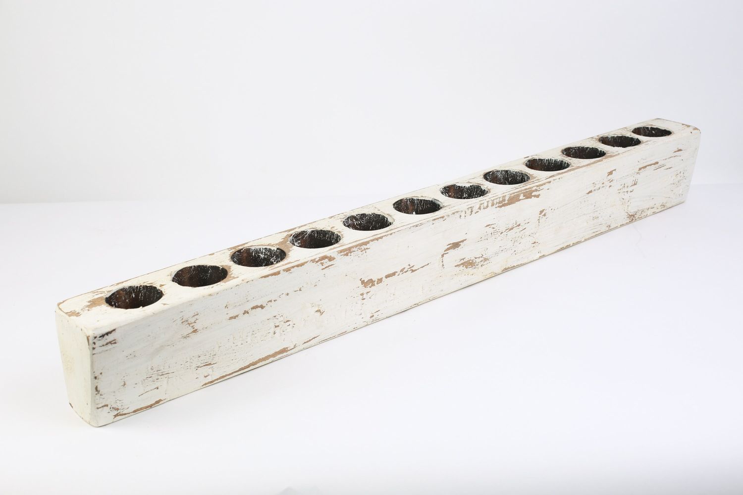 Large 12 Hole Sugar Mold Candleholder-Old Mexican-Rustic-Wood-Sugarmolds-Primitive-Wooden-38-40 inches