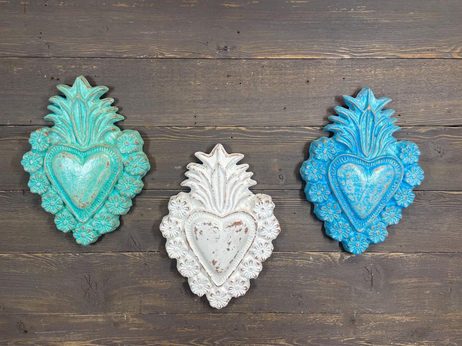 Amore Large Clay Heart-11x14 inches-Handmade-3 Colors-Wall Decor-Amore Clay Heart