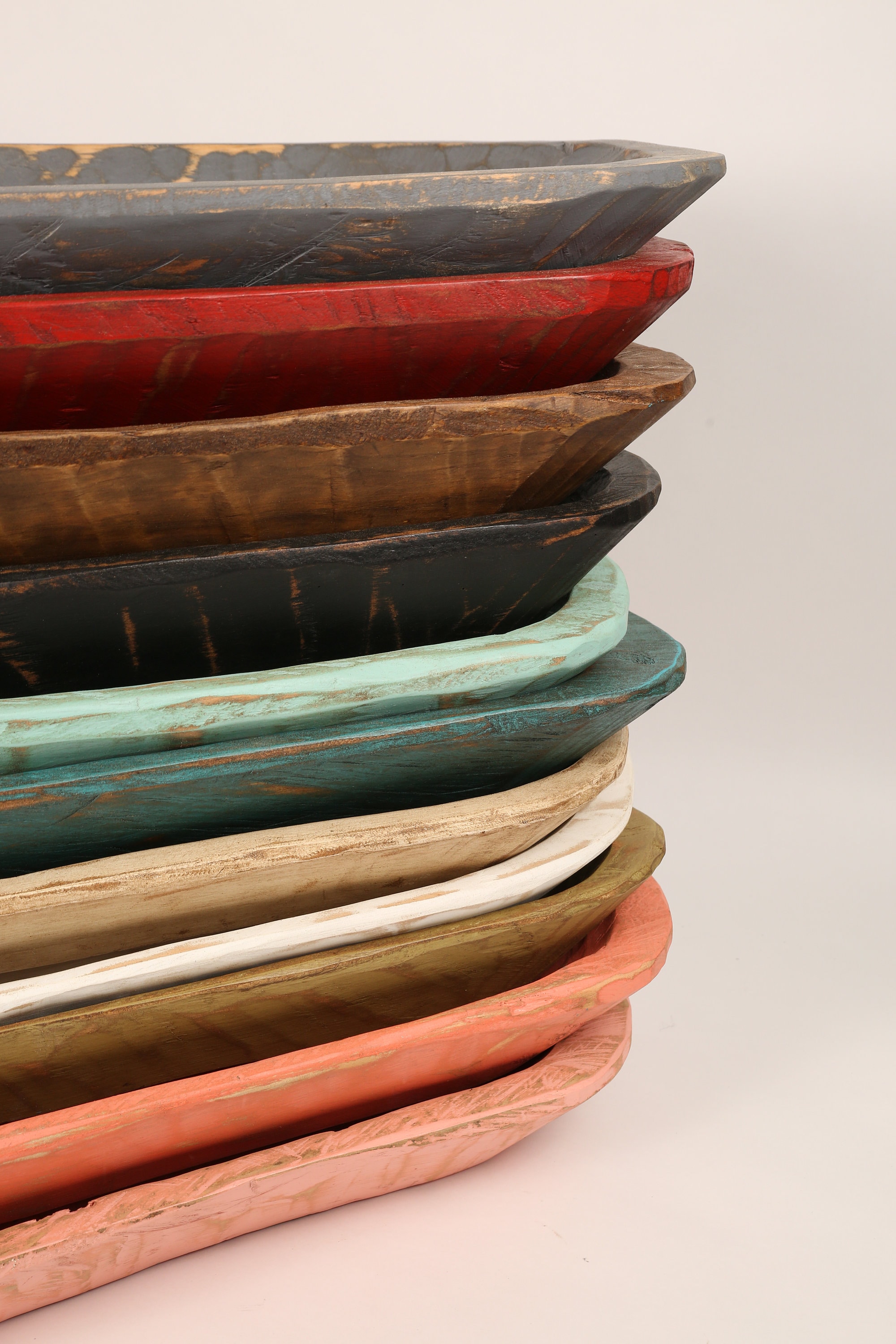 Graceful Rustic Wooden Dough Bowl-11-12W x 24-25L x 2.5-3D inches-Batea-Deep-Wooden-Handmade-A Beauty-The Perfect Size-COLORS-Graceful