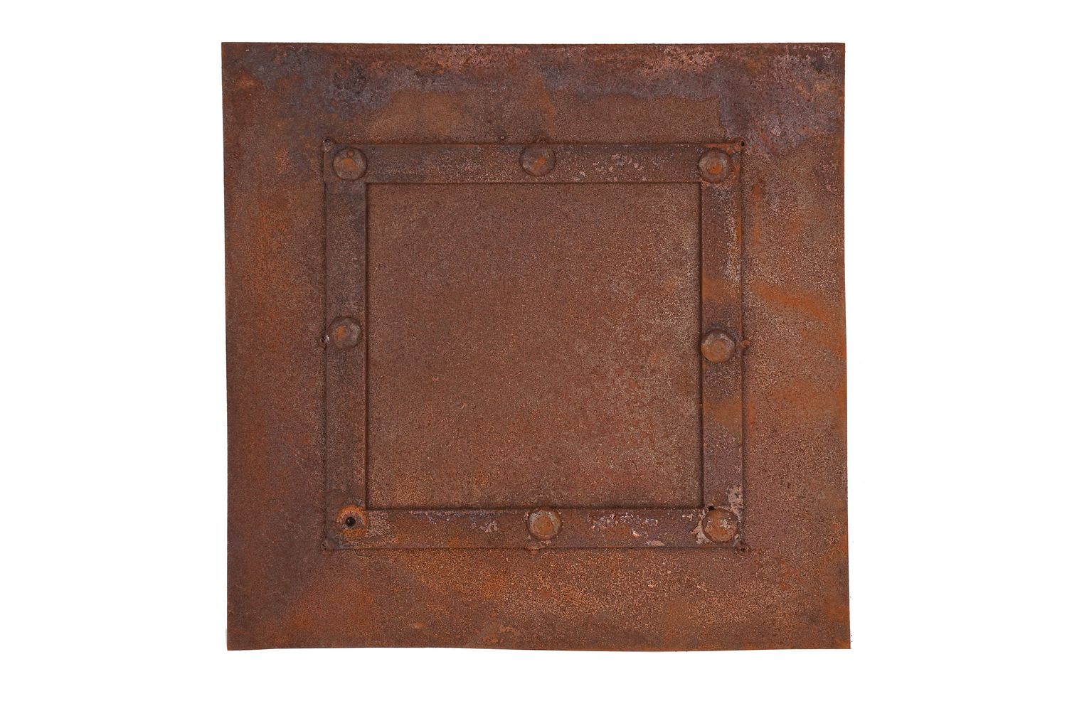 Rustic Iron-12x12 inches-Hammered Metal Panels-Handmade-Rust Finish-Furniture Making-Projects-Handmade-Metal Panel-12x12 inches