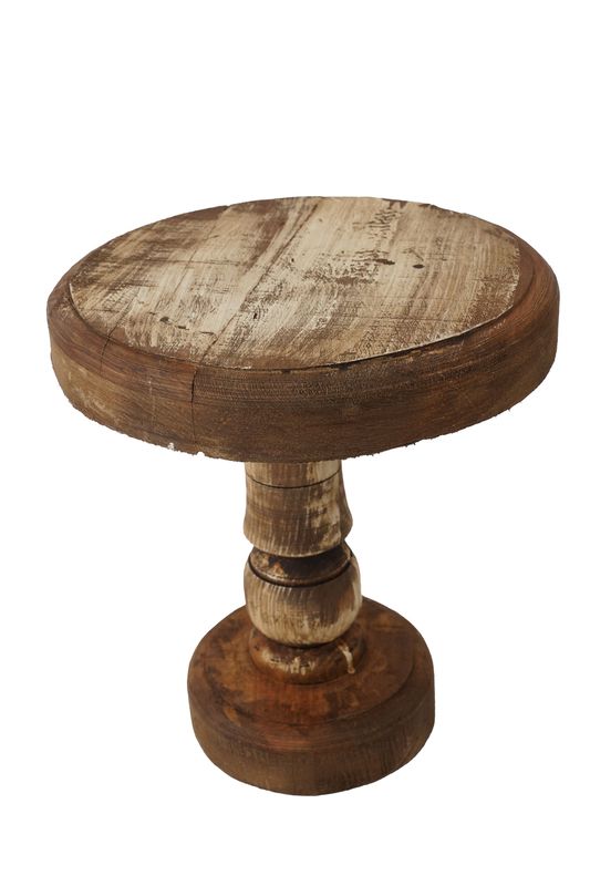 Farmhouse Cake Stand-Home Decor-Farmhouse Decor-Kitchen-Primitive-Handmade-Wood-Antiqued White-11x11 inches
