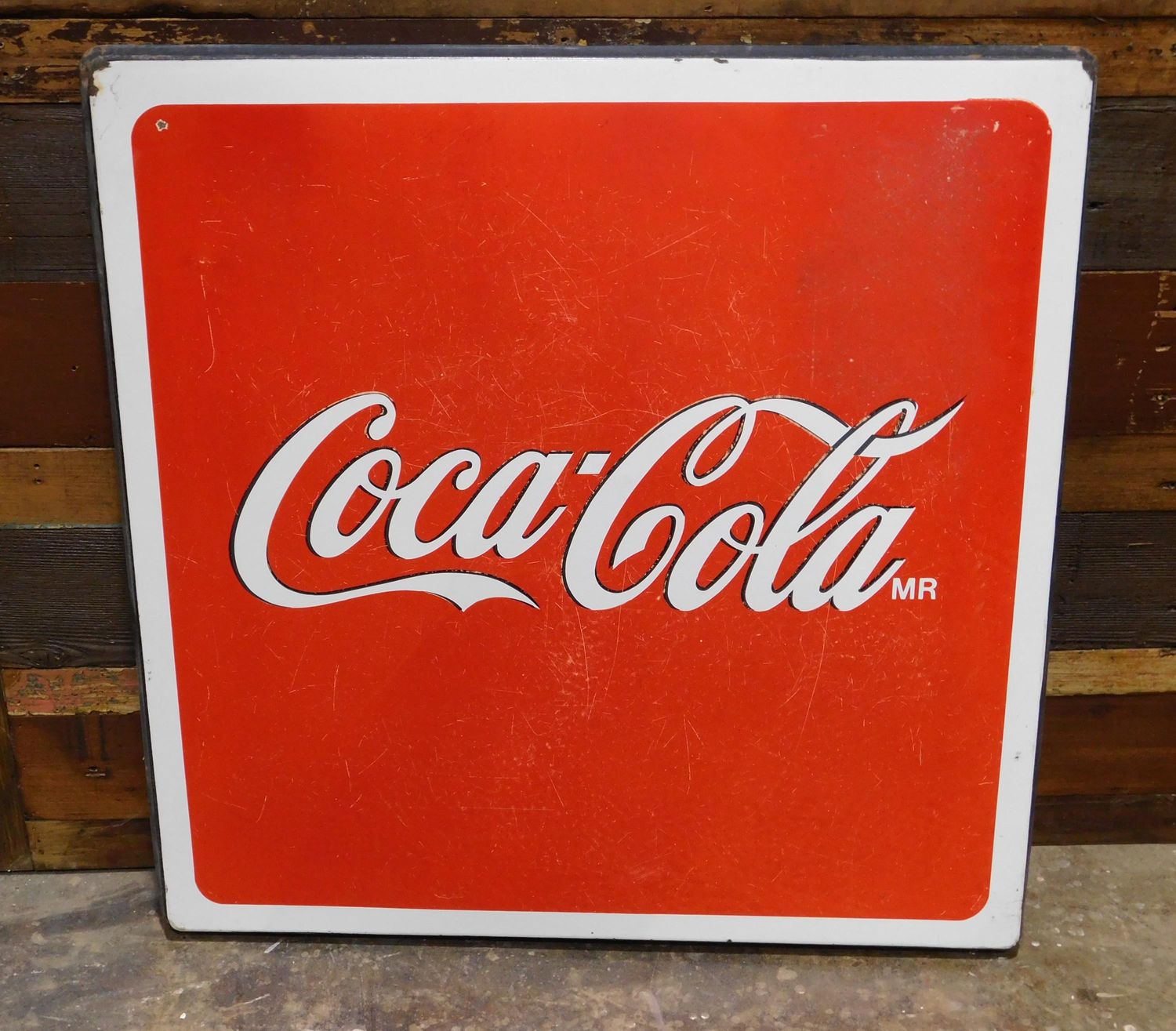 Coca Cola Metal Table Porcelain Tops--Mexican-Restaurant-Bar-30x30-Man Cave-Patio Furniture-Vintage