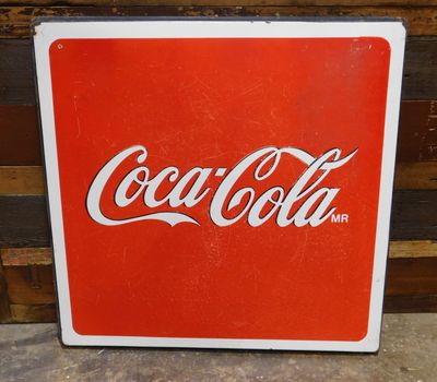 Coca Cola Metal Table Porcelain Tops--Mexican-Restaurant-Bar-30x30-Man Cave-Patio Furniture-Vintage