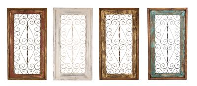 Spanish Farmhouse Architectural Window-Small-Wall-Primitive-Rustic-Garden-Patio-19x39--Handmade-Four Colors