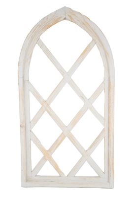 Alameda Architectural  Window-Wall Decor-Primitive-Rustic-Garden-Patio-17x32-Distressed-Farmhouse-White