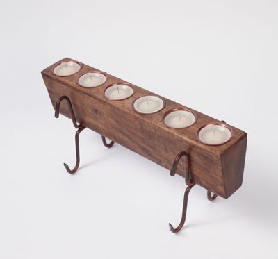 Small Sugar Mold Candleholder Complete Set-Rustic-Wood-Sugarmolds-6 Hole Complete-5 Colors Small Sugar Mold Candleholder Complete Set-Rustic-Wood-Sugarmolds-6 Hole Complete-5 Colors