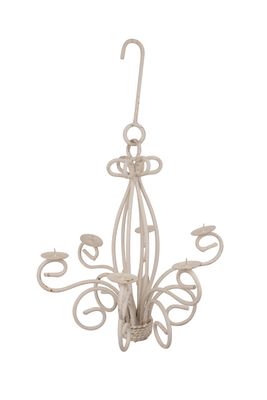 Farmhouse Iron Chandelier-Small-Handmade-Primitive-Iron-Shabby White-11x17 inches Farmhouse Iron Chandelier-Small-Handmade-Primitive-Iron-Shabby White-11x17 inches