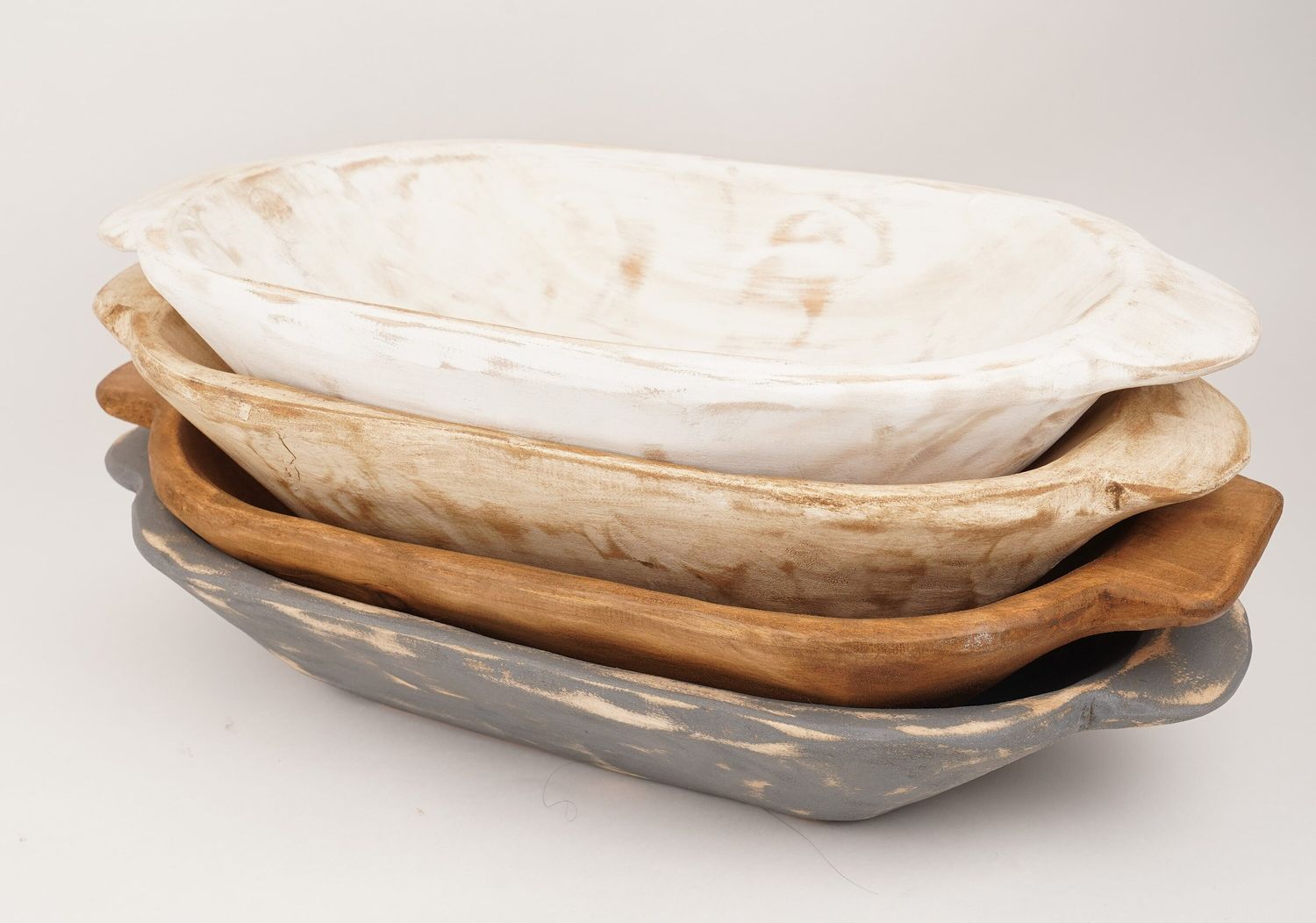 Heartland Dough Bowl w/ Handles-Batea-Primitive-Trencher-9-10Wx19-20Lx3D inches-Deep-Assorted Colors