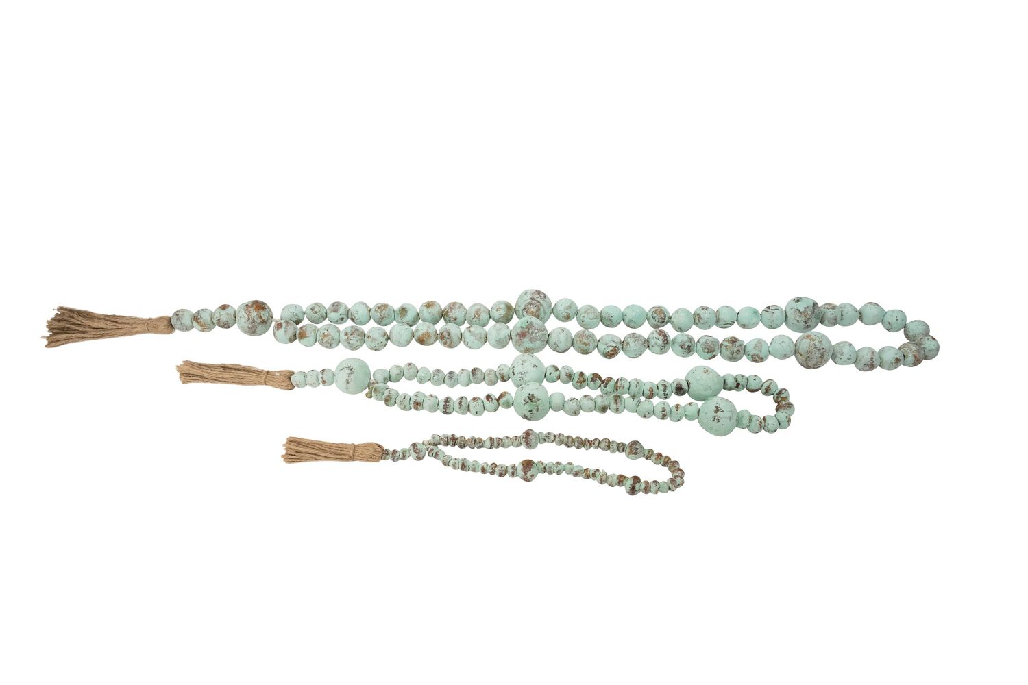 Todos Santos Turquoise Rustic Farmhouse Tassel-Turquoise-Distressed Tones-Handmade-Beads-3 Sizes- Tassel-Turquoise