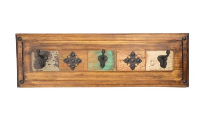 Bigfork Reclaimed Wood Hat Rack- Rustic-Western-Cowboy-Coat Rack-26x8x4 inches