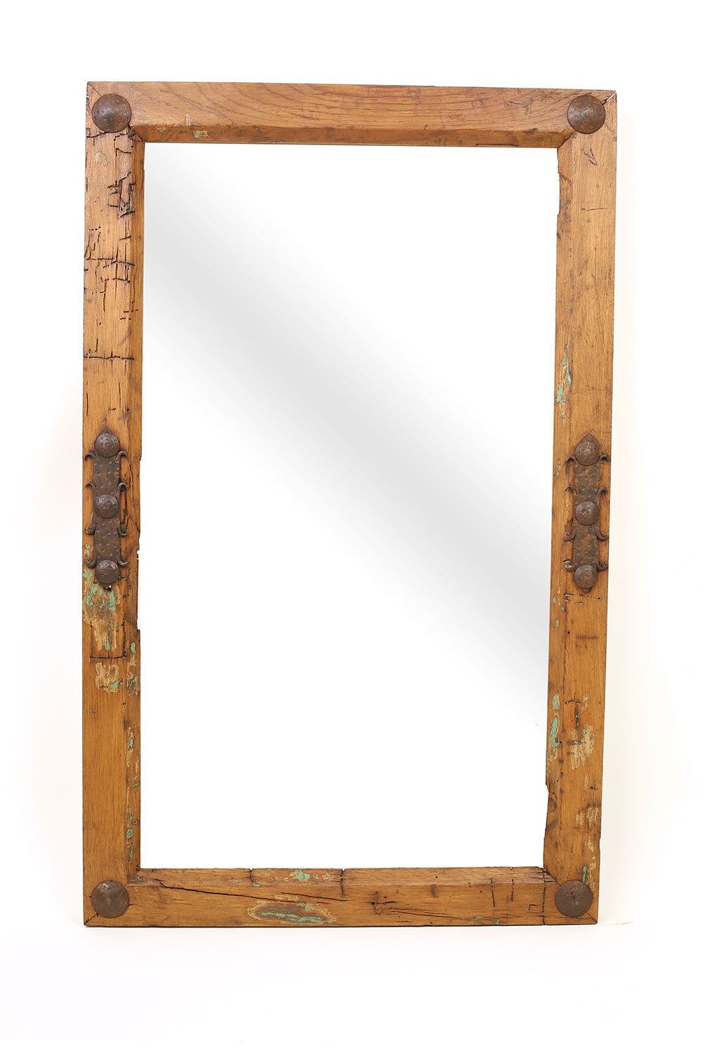 Old Door Primitive Rustic Mirror-Mexican-30x46 in-Western-Lodge-Wood-Wall-Vanity Mirror-Great Size
