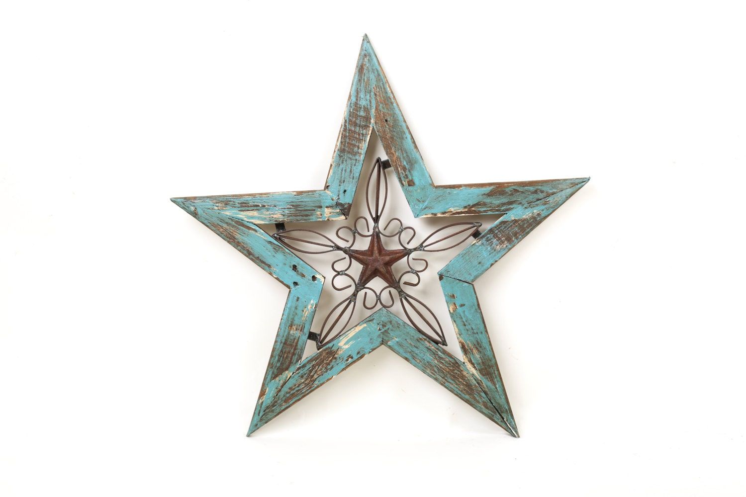 Texas Star-Wood and Metal-Handmade-20x20 inches--Wood & Iron-Wall Decor-Three Colors Texas Star-Wood and Metal-Handmade-20x20 inches--Wood & Iron-Wall Decor-Three Colors