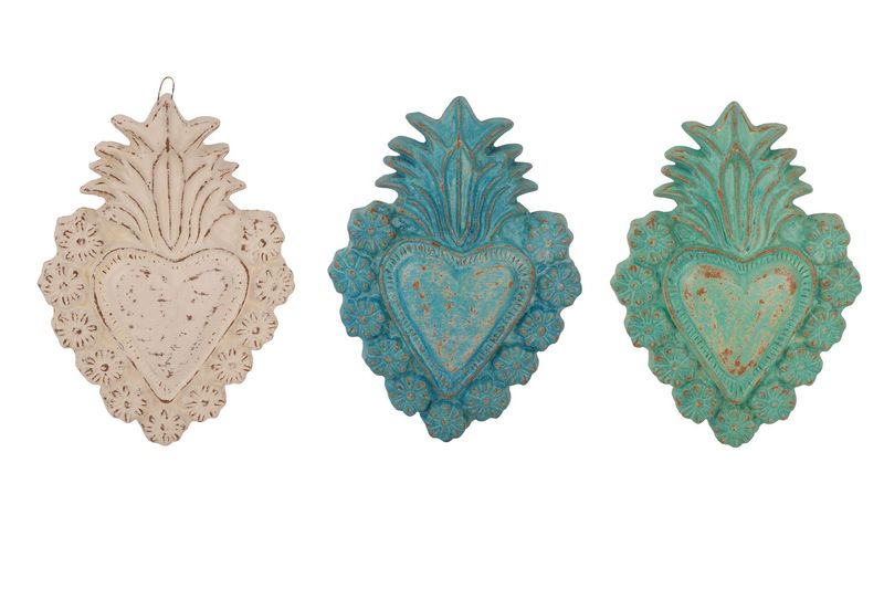 Amore Large Clay Heart-11x14 inches-Handmade-3 Colors-Wall Decor-Amore Clay Heart