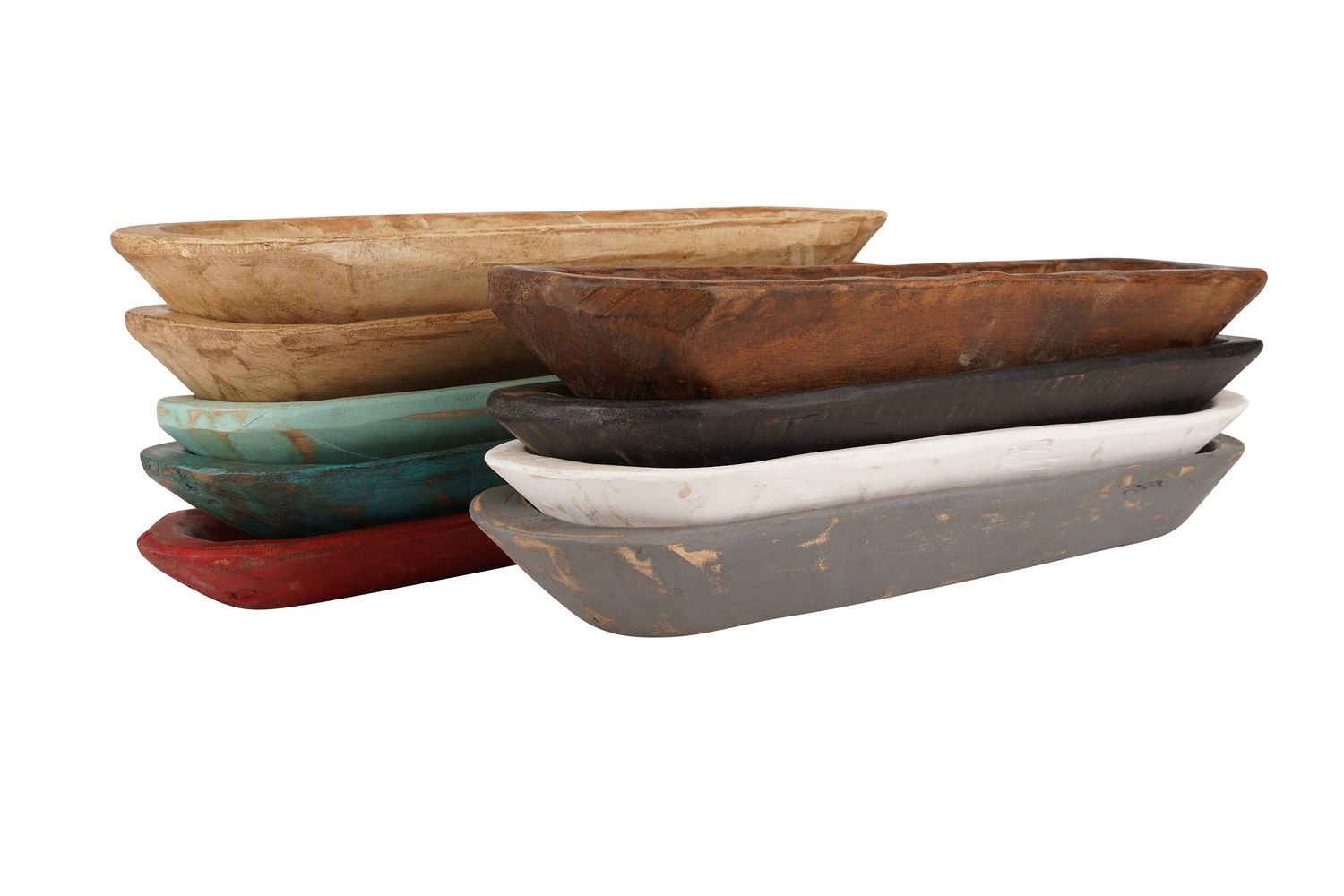 Small Baguette Dough Bowl-Batea-Primitive-Candle Pour-5-6W x 18-20L x 2-3D inches-Bread Bowl-Serving-Colors-Small Small Baguette Dough Bowl-Batea-Primitive-Candle Pour-5-6W x 18-20L x 2-3D inches-Bread Bowl-Serving-Colors-Small