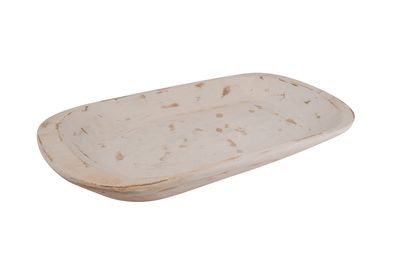 Wooden Dough Bowl-11-12W x 19-21L x 2.5-3D inches-Batea-Wood-Farmhouse Trencher-Primitive-Handmade-White Wooden Dough Bowl-11-12W x 19-21L x 2.5-3D inches-Batea-Wood-Farmhouse Trencher-Primitive-Handmade-White