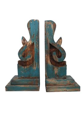 Creekside Farmhouse-Corbel-Bookends-Rustic-7Wx8Dx18H inches-Turquoise Creekside Farmhouse-Corbel-Bookends-Rustic-7Wx8Dx18H inches-Turquoise