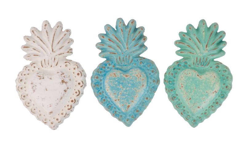 Faithful Clay Heart-6x10 inches-Handmade-3 Colors-Wall Decor-Clay Heart-Faithful