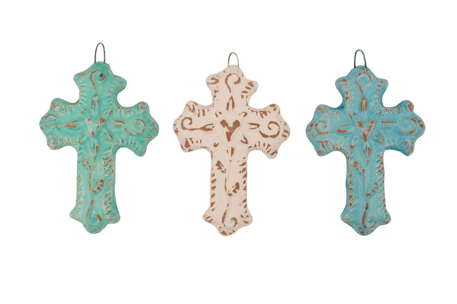 Hugo Clay Cross-Handmade-Wall-4.5x6.5 inches-Three Colors