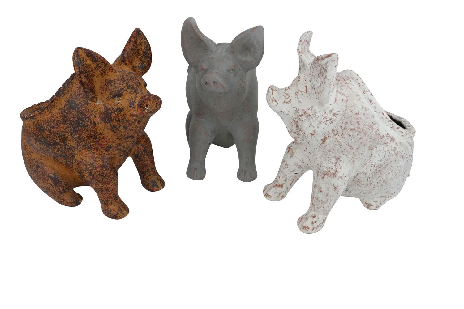 Pascual the Pig Planter-Garden-Clay-Handmade-12x6x12-Pascual-Three Colors Pascual the Pig Planter-Garden-Clay-Handmade-12x6x12-Pascual-Three Colors