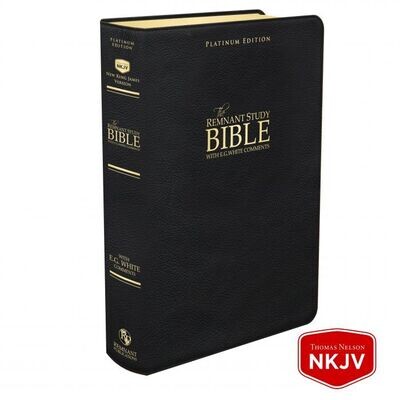Remnant Study Bible NKJV Genuine Top-grain Leather Black