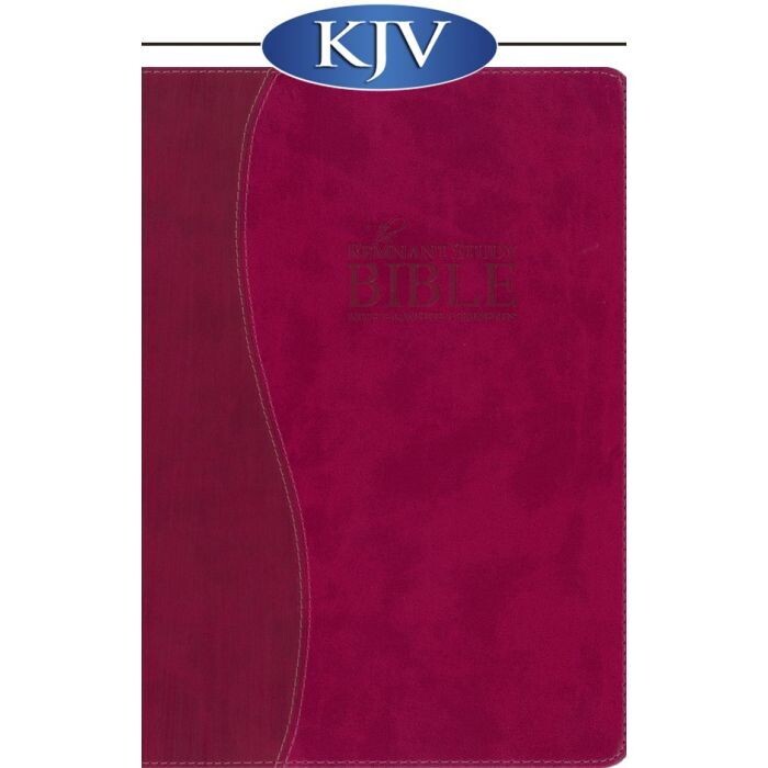 Remnant Study Bible - KJV Raspberry Leather Soft