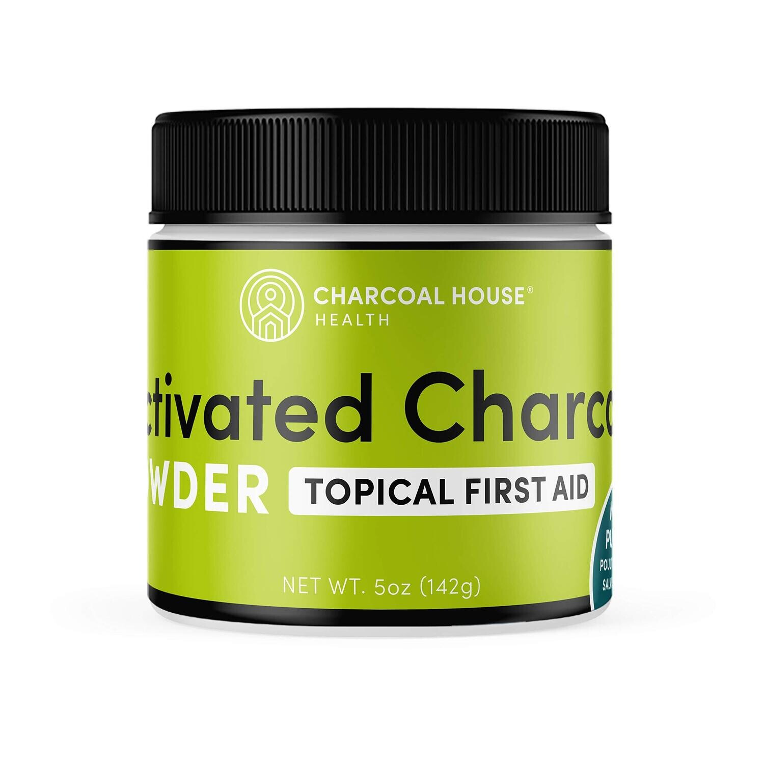 Charcoal House Activated Charcoal Powder - Topical First Aid 5oz (I6)