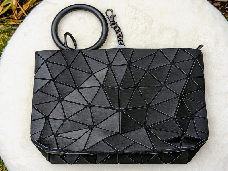 Black Matte Geometric Bag