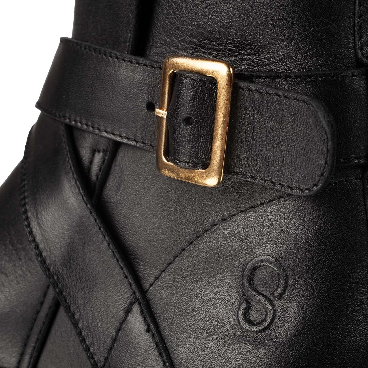 SHAPEN Divine Black Ankle Boot