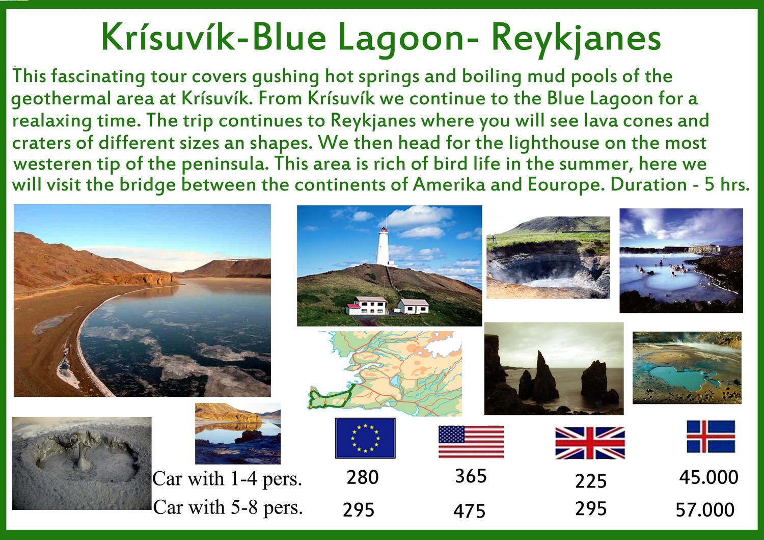 Beginnes capital area! Krísuvík, Blue Lagoon ,Reykjanes.
