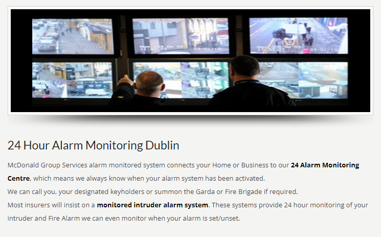 24 Hour Central Station Monitoring POA