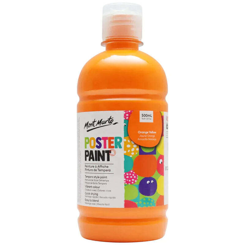 Mont Marte Kids - Poster Paint 500ml MPST0007- Orange Yellow