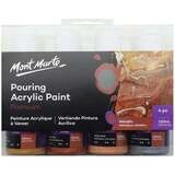 Mont Marte Acrylic Pouring / Fluid Paint Set 120ml 4pc - Metallic PMPP4004