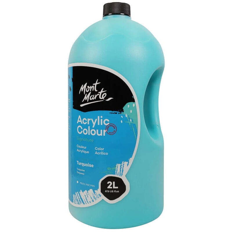 Mont Marte Signature Acrylic Paint Pump Bottle 2L - Turquoise MSCH2207