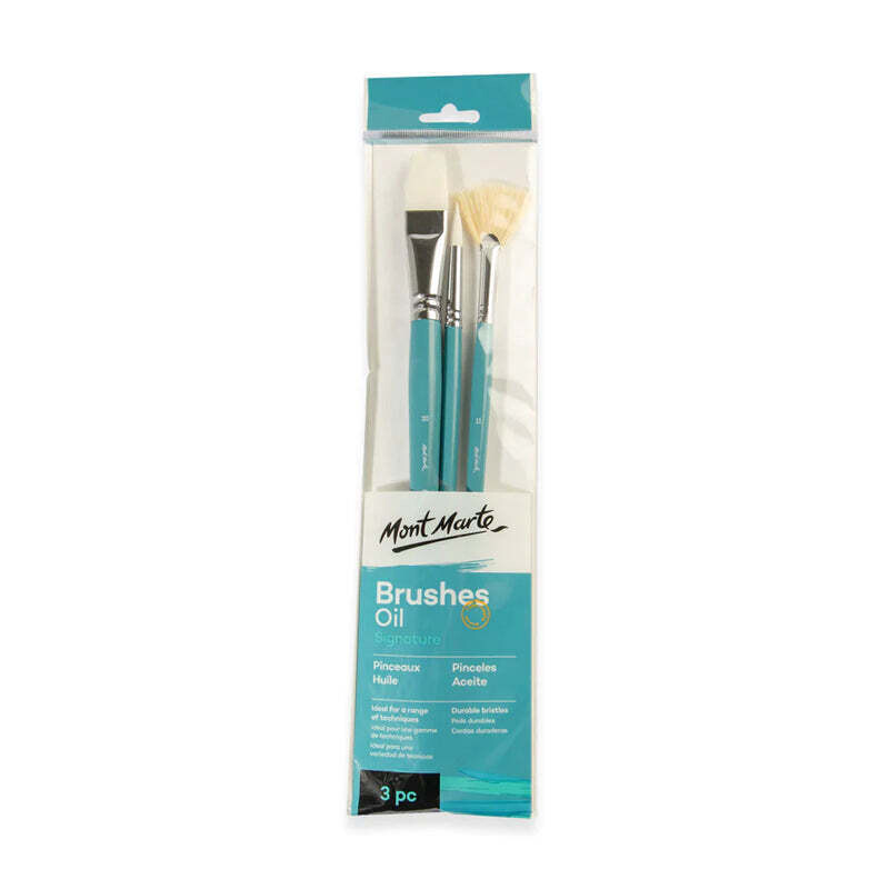 Mont Marte Gallery Series Paint Brush Set - Oil 3pc