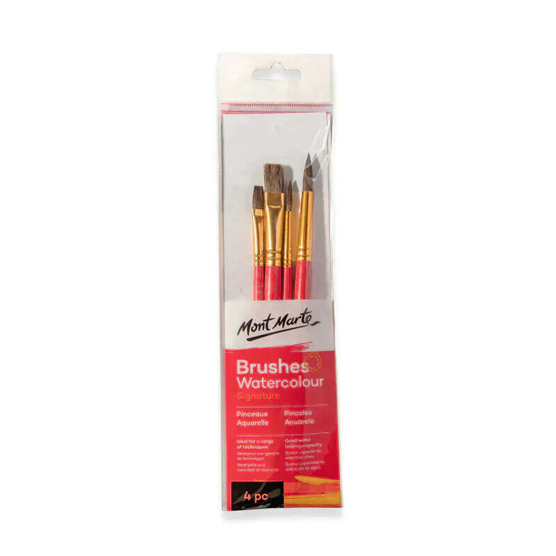 Mont Marte Gallery Series Paint Brush Set - Watercolour 4pc - BMHS0028