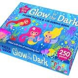 GLOW IN DARK UNDER SEA Puzzle and Colouring book