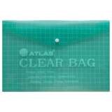 Atlas Document Bag &quot;My Clear Bag&quot; F/S, 12/pack, Green