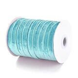 Light Blue Color 1/2&quot; Velvet Ribbon 50Yards for DIY Crafts Sewing Gift Packaging