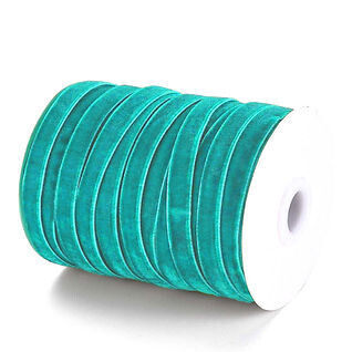 Turquoise Color 1/2&quot; Velvet Ribbon 50Yards for DIY Crafts Sewing Gift Packaging