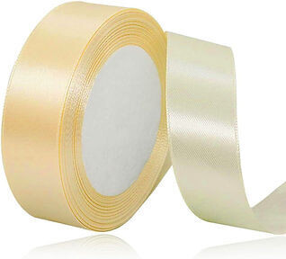 Caramel Satin Ribbon 1&quot;inch Wide 25Yards Each Roll for Crafts Gift Wrapping