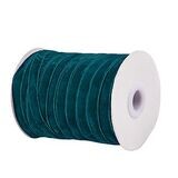 Dark Turquoise 1/2&quot; Velvet Ribbon 50Yards for DIY Crafts Sewing Gift &amp; Decor