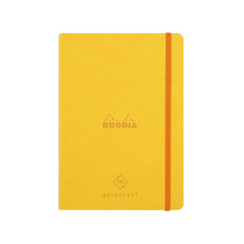 RHODIA Perpetual undated Diary A5, Soft PU Cover, 1Week/1Page, Yellow